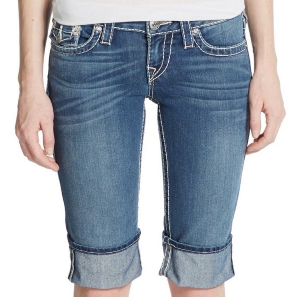 True Religion Low Rise Cuffed Bermuda Shorts 24